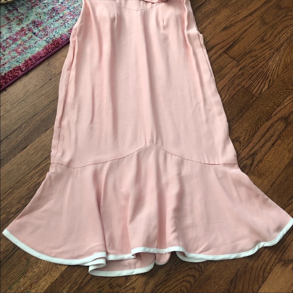 Stop staring pink and white ruffle pinup dress - Picture 2 of 7